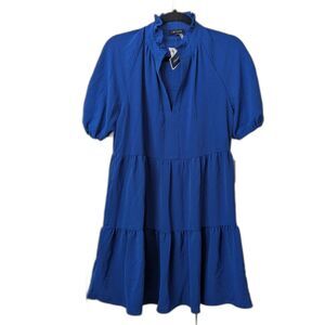 NWT 1.STATE Royal Blue Tiered Ruffle Party Dress Women’s Medium